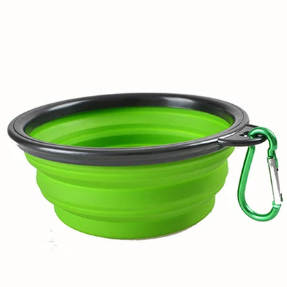 New Portable Silicone Pet Feeder Collapsible Car Carry Pet Bowls Food Water Feeding Dog Cat Outdoor Travel Food Bowls Container