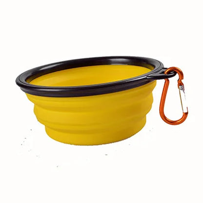 New Portable Silicone Pet Feeder Collapsible Car Carry Pet Bowls Food Water Feeding Dog Cat Outdoor Travel Food Bowls Container