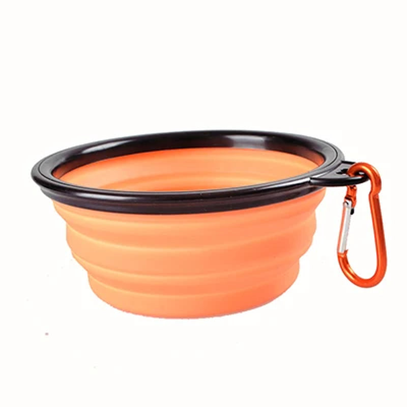 New Portable Silicone Pet Feeder Collapsible Car Carry Pet Bowls Food Water Feeding Dog Cat Outdoor Travel Food Bowls Container