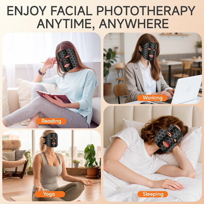 Red Light Therapy Mask for Face,Led Light Therapy Mask FM-01, Portable Red Light Therapy Mask (1PC)