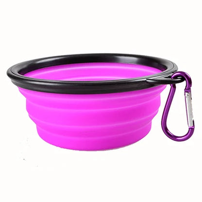 New Portable Silicone Pet Feeder Collapsible Car Carry Pet Bowls Food Water Feeding Dog Cat Outdoor Travel Food Bowls Container