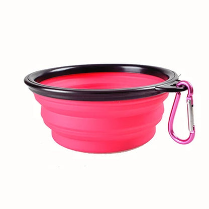 New Portable Silicone Pet Feeder Collapsible Car Carry Pet Bowls Food Water Feeding Dog Cat Outdoor Travel Food Bowls Container
