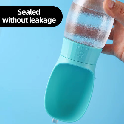Portable Leak Proof Dog Water Bottle Dispenser with Bowl Food Grade Plastic Pet Water Drinking Bottle for Pets Outdoor Walking