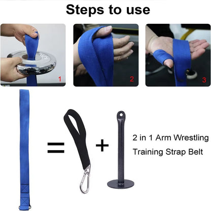 TBFIT Professional Arm Wrestling Training Strap for Weight Plates, Heavy Duty Forearm Wrist Blaster for Grip Strength