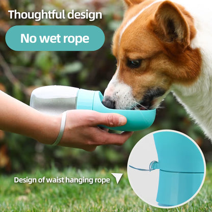 Portable Leak Proof Dog Water Bottle Dispenser with Bowl Food Grade Plastic Pet Water Drinking Bottle for Pets Outdoor Walking