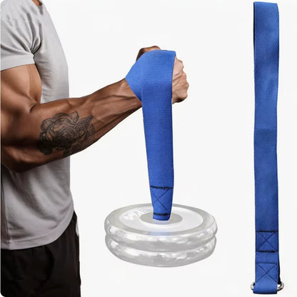 TBFIT Professional Arm Wrestling Training Strap for Weight Plates, Heavy Duty Forearm Wrist Blaster for Grip Strength