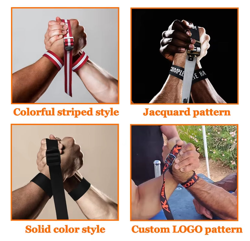 Non Slip Herringbone Camo Arm Wrestling Strap Polyester/Nylon Material Fixed for Competition Matches & Training