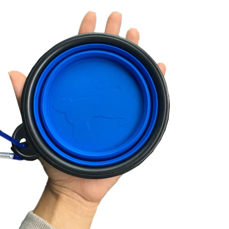 New Portable Silicone Pet Feeder Collapsible Car Carry Pet Bowls Food Water Feeding Dog Cat Outdoor Travel Food Bowls Container