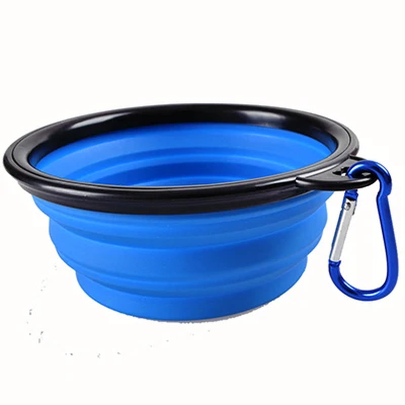 New Portable Silicone Pet Feeder Collapsible Car Carry Pet Bowls Food Water Feeding Dog Cat Outdoor Travel Food Bowls Container
