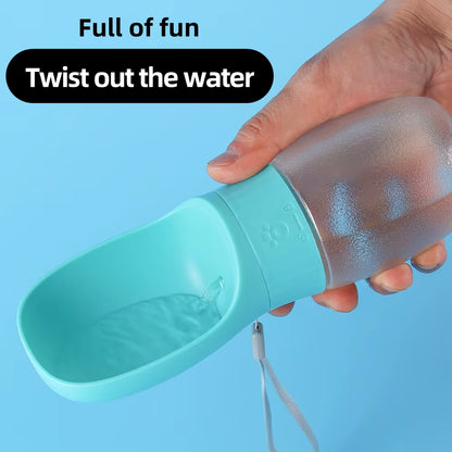 Portable Leak Proof Dog Water Bottle Dispenser with Bowl Food Grade Plastic Pet Water Drinking Bottle for Pets Outdoor Walking